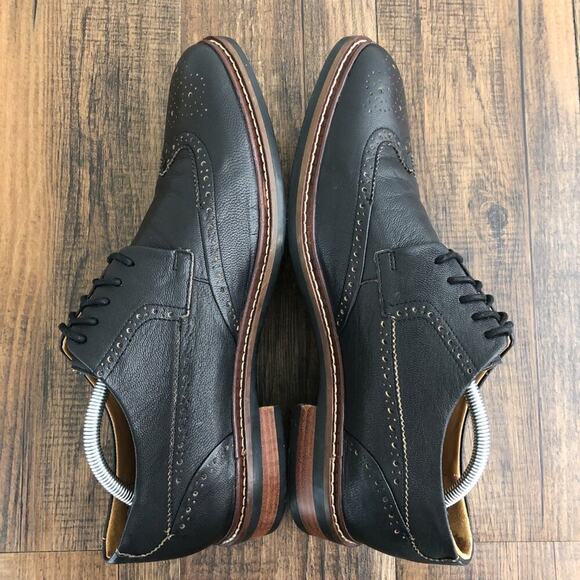 Cole Haan Leather Wingtip Derby Shoe Brogue Details GrandOS C24112 Size 11 Black - Picture 6 of 16